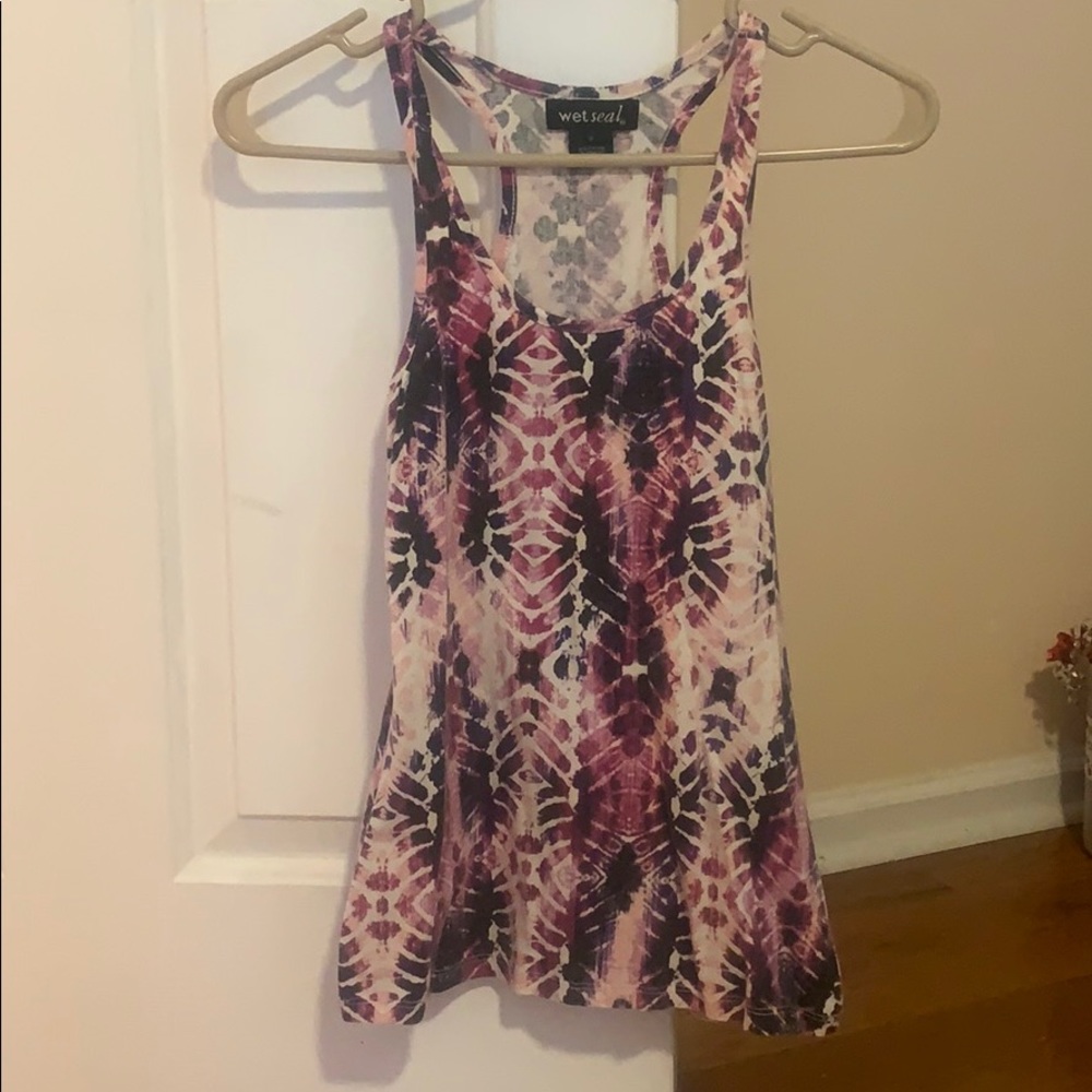 Tie dye pink/purple tank top